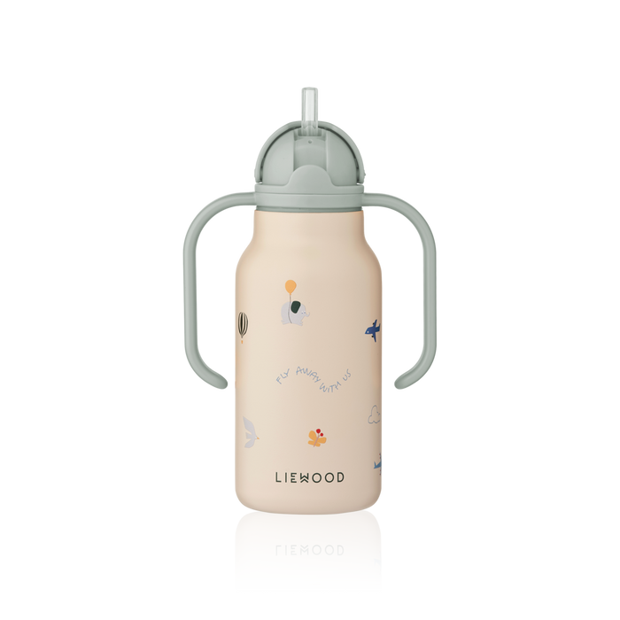Liewood - Water Bottle - Kimmie - Flying - Sandy - W/Straw