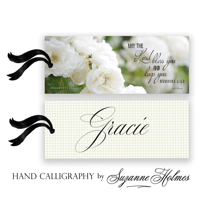 Whitechapel Walk (Numbers 6:24)- Laminated Personalized Bookmark w/Ribbon