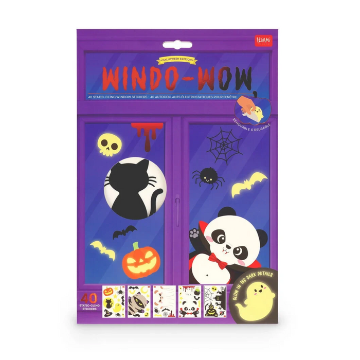 Window-Wow - 40 Static Cling Stickers - Halloween
