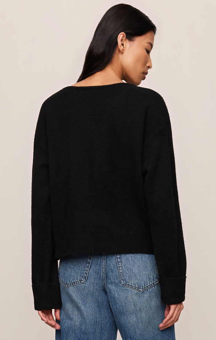 Z Supply Cerro V-Neck Sweater in Black