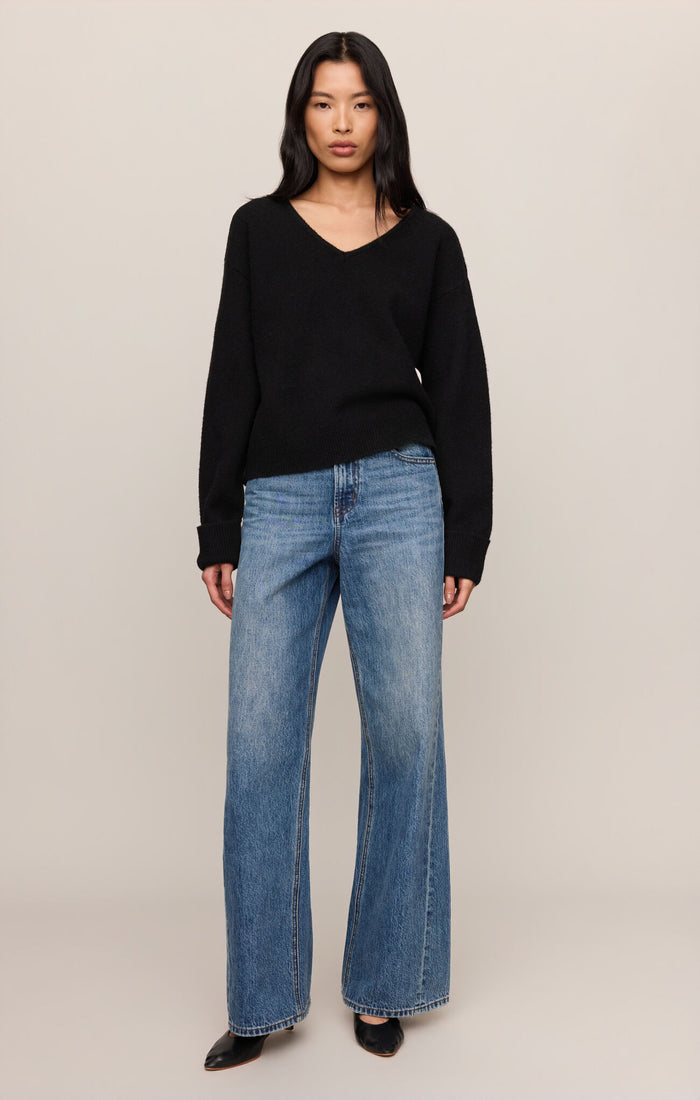 Z Supply Cerro V-Neck Sweater in Black