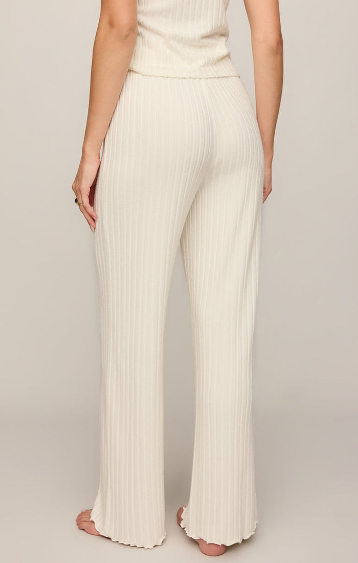 Z Supply Dawn Smocked Rib Pant in Bone
