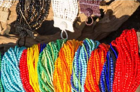 Zulu Beaded 30 Strand Necklace & Bangle Set