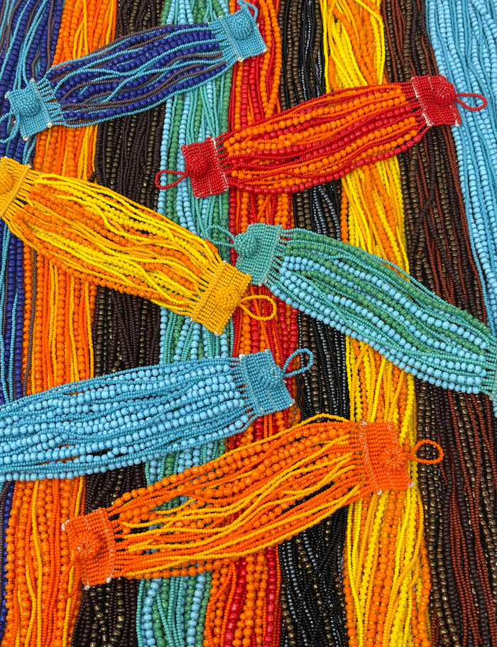 Zulu Beaded 30 Strand Necklace & Bangle Set
